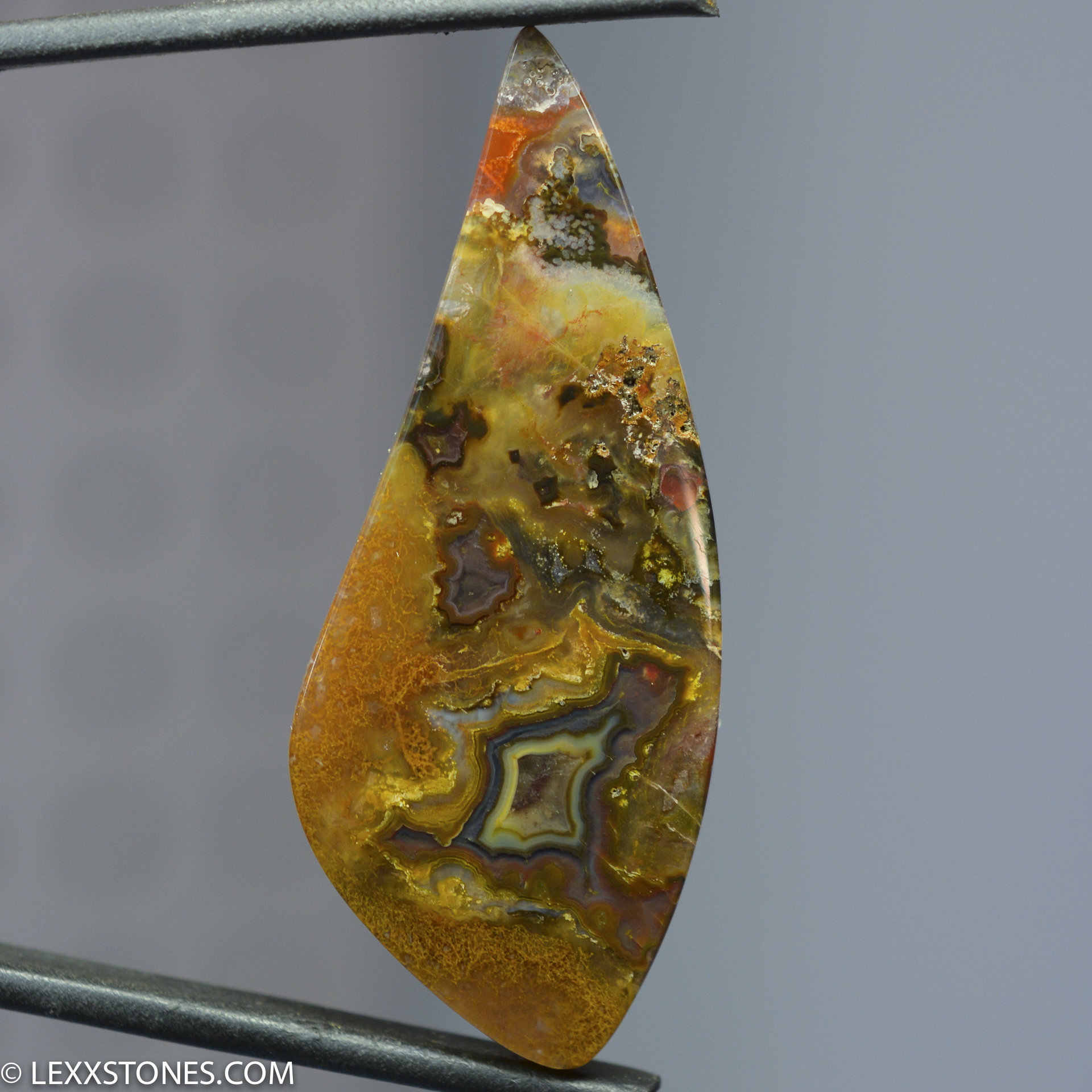 Blue Lace Agate Stone Cabochon Rectangle | New Moon Beginnings